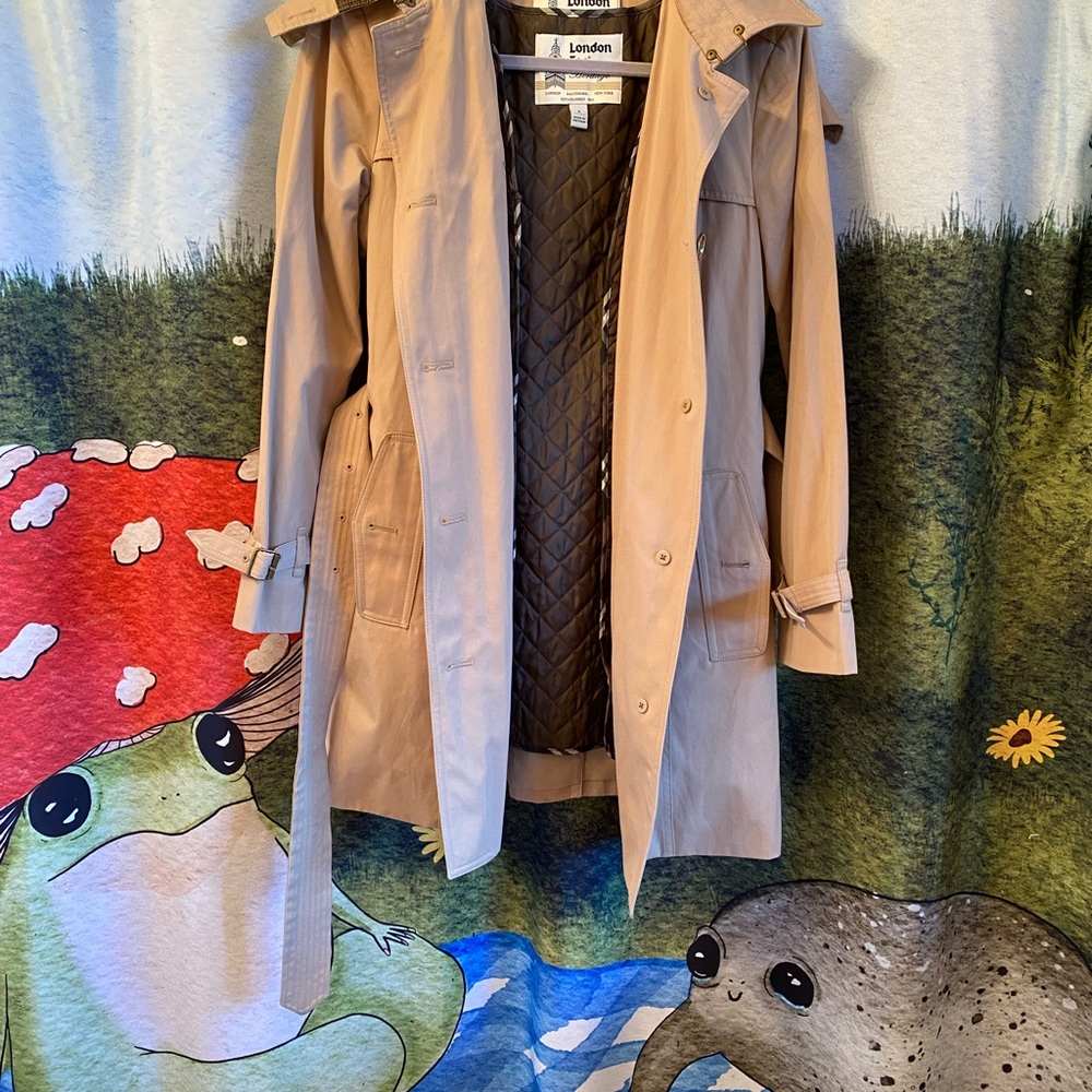 London Fog Heritage Hooded Trench Coat with interior vest